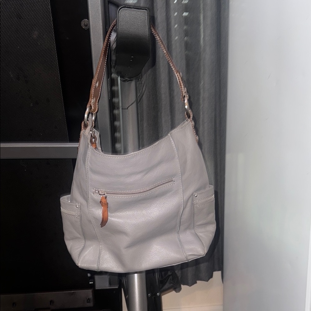 Nino BOSSI Gray and Brown Shoulder Bag with Elegant Design nwot great bag!grey